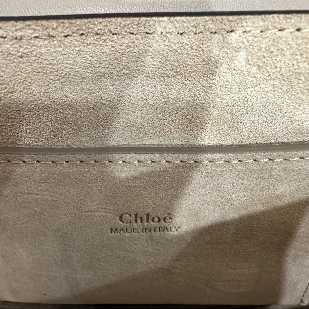 Chloé 🪩 LIKE NEW Mini Faye Leather and Suede Crossbody Bag in Motty Grey - Picture 8 of 8